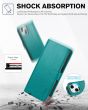 TUCCH iPhone 13 Wallet Case, iPhone 13 PU Leather Case, Folio Flip Cover with RFID Blocking, Credit Card Slots, Magnetic Clasp Closure - Full Grain Cyan