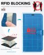 TUCCH iPhone 14 Wallet Case, iPhone 14 PU Leather Case, Folio Flip Cover with RFID Blocking, Credit Card Slots, Magnetic Clasp Closure - Retro Blue