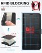 TUCCH iPhone 14 Wallet Case, iPhone 14 PU Leather Case, Folio Flip Cover with RFID Blocking, Credit Card Slots, Magnetic Clasp Closure - Retro Black