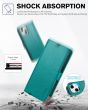 TUCCH iPhone 14 Wallet Case, iPhone 14 PU Leather Case, Folio Flip Cover with RFID Blocking, Credit Card Slots, Magnetic Clasp Closure - Full Grain Cyan