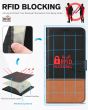 TUCCH iPhone 14 Wallet Case, iPhone 14 PU Leather Case, Folio Flip Cover with RFID Blocking, Credit Card Slots, Magnetic Clasp Closure - Black & Brown