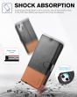 TUCCH iPhone 14 Wallet Case, iPhone 14 PU Leather Case, Folio Flip Cover with RFID Blocking, Credit Card Slots, Magnetic Clasp Closure - Black & Brown