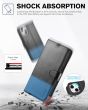 TUCCH iPhone 14 Wallet Case, iPhone 14 PU Leather Case, Folio Flip Cover with RFID Blocking, Credit Card Slots, Magnetic Clasp Closure - Black & Light Blue