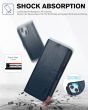 TUCCH iPhone 15 Wallet Cover, iPhone 15 PU Leather Case - Full Grain Navy Blue
