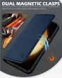 SHIELDON SAMSUNG Galaxy S23FE Wallet Case, SAMSUNG S23FE Leather Cover Flip Folio Book Case - Navy Blue