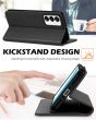 SHIELDON SAMSUNG Galaxy A54 Wallet Case, SAMSUNG A54 Genuine Leather Case RFID Blocking Card Holder Magnetic Closure Kickstand Protective Book Flip Folio Cover - Black