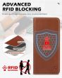 SHIELDON SAMSUNG Galaxy A55 Wallet Case, SAMSUNG A55 Genuine Leather Case RFID Blocking Card Holder Magnetic Closure Kickstand Protective Book Flip Folio Cover - Retro Brown