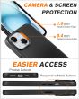 Shieldon iPhone 15 Plus Genuine Leather case, MagSafe Compatible, Raised Edges Slim Fit Non-Slip Shockproof Protective Phone Case for iPhone 15 Plus - Black