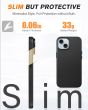 Shieldon iPhone 15 Plus Genuine Leather case, MagSafe Compatible, Raised Edges Slim Fit Non-Slip Shockproof Protective Phone Case for iPhone 15 Plus - Black
