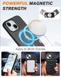 Shieldon iPhone 15 Plus Genuine Leather case, MagSafe Compatible, Raised Edges Slim Fit Non-Slip Shockproof Protective Phone Case for iPhone 15 Plus - Black
