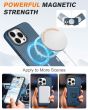 Shieldon iPhone 15 Pro Genuine Leather case, MagSafe Compatible, Raised Edges, Slim Fit Non-Slip Shockproof Protective Phone Case for iPhone 15 Pro - Royal Blue