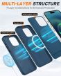 Shieldon iPhone 15 Pro Genuine Leather case, MagSafe Compatible, Raised Edges, Slim Fit Non-Slip Shockproof Protective Phone Case for iPhone 15 Pro - Royal Blue