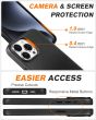 Shieldon iPhone 15 Pro Max Genuine Leather case, MagSafe Compatible, Raised Edges, Slim Fit Elegant Non-Slip Good Protection - Black