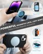 SHIELDON iPhone 15 Magnetic Detachable Wallet Case, iPhone 15 MagSafe & Wireless Charging Compatible Case - Black
