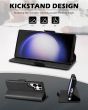 SHIELDON SAMSUNG Galaxy S23 Ultra Wallet Case, SAMSUNG S23 Ultra Leather Cover Flip Folio Book Case - Black