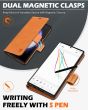 SHIELDON SAMSUNG Galaxy S23 Ultra Wallet Case, SAMSUNG S23 Ultra Leather Cover Flip Folio Book Case - Brown