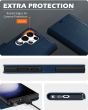 SHIELDON SAMSUNG Galaxy S23 Ultra Wallet Case, SAMSUNG S23 Ultra Leather Cover Flip Folio Book Case - Navy Blue