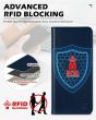 SHIELDON SAMSUNG Galaxy S23 Wallet Case, SAMSUNG S23 Leather Cover Flip Folio Book Case - Navy Blue