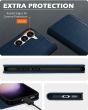 SHIELDON SAMSUNG Galaxy S23 Wallet Case, SAMSUNG S23 Leather Cover Flip Folio Book Case - Navy Blue