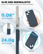 TUCCH iPhone 15 Plus Magnetic PU Leather Case, Magsafe Compatible Slim Shockproof Protective Case with Raised Edges - Blue