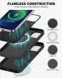TUCCH iPhone 15 Plus Magnetic PU Leather Case, Magsafe Compatible Slim Shockproof Protective Case with Raised Edges - Black