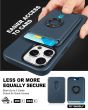 TUCCH iPhone 15 Pro Magnetic Phone Case with Removable Card Holder, Magsafe Compatible and Raised Edges for Screen and Camera Protection - Blue