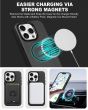 TUCCH iPhone 15 Pro Magnetic Phone Case with Removable Card Holder, Magsafe Compatible and Raised Edges for Screen and Camera Protection - Black