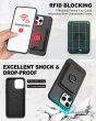 TUCCH iPhone 15 Pro Magnetic Phone Case with Removable Card Holder, Magsafe Compatible and Raised Edges for Screen and Camera Protection - Black