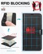 TUCCH iPhone 15 Pro Leather Wallet Case, iPhone 15 Pro Flip Cover - Retro Black