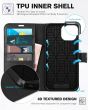 TUCCH iPhone 15 Pro Max Leather Wallet Case, iPhone 15 Pro Max Flip Phone Case - Black