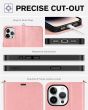 TUCCH iPhone 15 Pro Max Leather Wallet Case, iPhone 15 Pro Flip Phone Case - Wristband Rose Gold