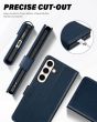 TUCCH SAMSUNG GALAXY S24 Wallet Case, SAMSUNG S24 PU Leather Case Flip Cover - Dark Blue