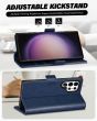 TUCCH SAMSUNG S24 Ultra Wallet Case, SAMSUNG Galaxy S24 Ultra PU Leather Cover Book Flip Folio Case - Dark Blue