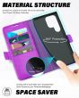 TUCCH SAMSUNG S24 Ultra Wallet Case, SAMSUNG Galaxy S24 Ultra PU Leather Cover Book Flip Folio Case - Purple