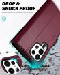 TUCCH SAMSUNG S24 Ultra Wallet Case, SAMSUNG Galaxy S24 Ultra PU Leather Cover Book Flip Folio Case - Strap - Wine Red