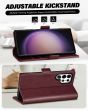 TUCCH SAMSUNG S24 Ultra Wallet Case, SAMSUNG Galaxy S24 Ultra PU Leather Cover Book Flip Folio Case - Wine Red