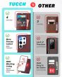 TUCCH SAMSUNG S24 Ultra Wallet Case, SAMSUNG Galaxy S24 Ultra PU Leather Cover Book Flip Folio Case - Wine Red