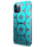 TUCCH iPhone 12 Pattern Case, iPhone 12 Pro Clear Floral Case with Hard Back Soft Frame, Pattern in the Middle Layer, Soft Flexible Shockproof TPU Case - Octagon