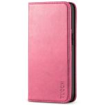 TUCCH iPhone 13 Pro Wallet Case, iPhone 13 Pro PU Leather Case with Folio Flip Book Style, Kickstand, Card Slots, Magnetic Closure - Hot Pink
