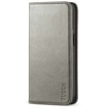 TUCCH iPhone 13 Pro Max Leather Case, iPhone 13 Pro Max PU Wallet Case with Stand Folio Flip Book Cover and Magnetic Closure - Grey