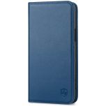 SHIELDON iPhone 15 Plus Genuine Leather Wallet Case, iPhone 15 Plus Magnet Phone Case - Royal Blue