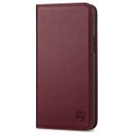 SHIELDON iPhone 13 Pro Wallet Case, iPhone 13 Pro Genuine Leather Cover with Magnetic Closure - Wine Red