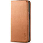 TUCCH iPhone 15 Plus Wallet Case, iPhone 15 Plus Leather Phone Case - Light Brown