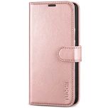 TUCCH SAMSUNG GALAXY S22 Wallet Case, SAMSUNG S22 PU Leather Case Flip Cover - Shiny Rose Gold