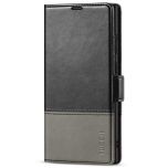 TUCCH SAMSUNG S23 Ultra Wallet Case, SAMSUNG Galaxy S23 Ultra PU Leather Cover Book Flip Folio Case - Black &amp; Grey