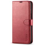 TUCCH iPhone 14 Pro Max Wallet Case, iPhone 14 Pro Max PU Leather Case with Folio Flip Book RFID Blocking, Stand, Card Slots, Magnetic Clasp Closure - Dark Red