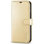 TUCCH iPhone 14 Pro Max Wallet Case, iPhone 14 Pro Max PU Leather Case with Folio Flip Book RFID Blocking, Stand, Card Slots, Magnetic Clasp Closure - Shiny Champagne Gold