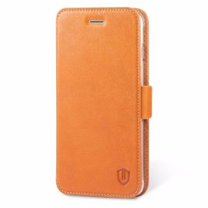 SHIELDON iPhone 7 Plus Flip Case - Genuine Leather Case