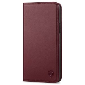 SHIELDON iPhone 13 Pro Wallet Case, iPhone 13 Pro Genuine Leather Cover with Magnetic Closure - Wine Red