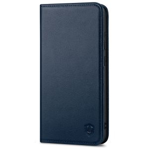 SHIELDON SAMSUNG Galaxy S23 Plus Wallet Case, SAMSUNG S23 Plus Leather Cover Flip Folio Book Case - Navy Blue